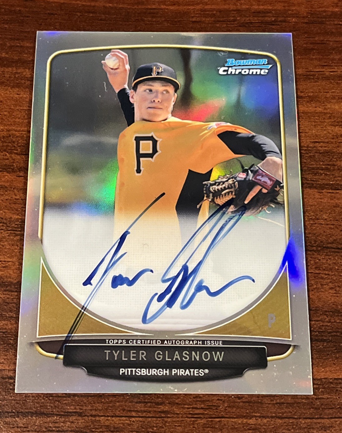 Tyler Glasnow 2013 Bowman Chrome Prospect Refractor Autographs Auto RC #’d /500