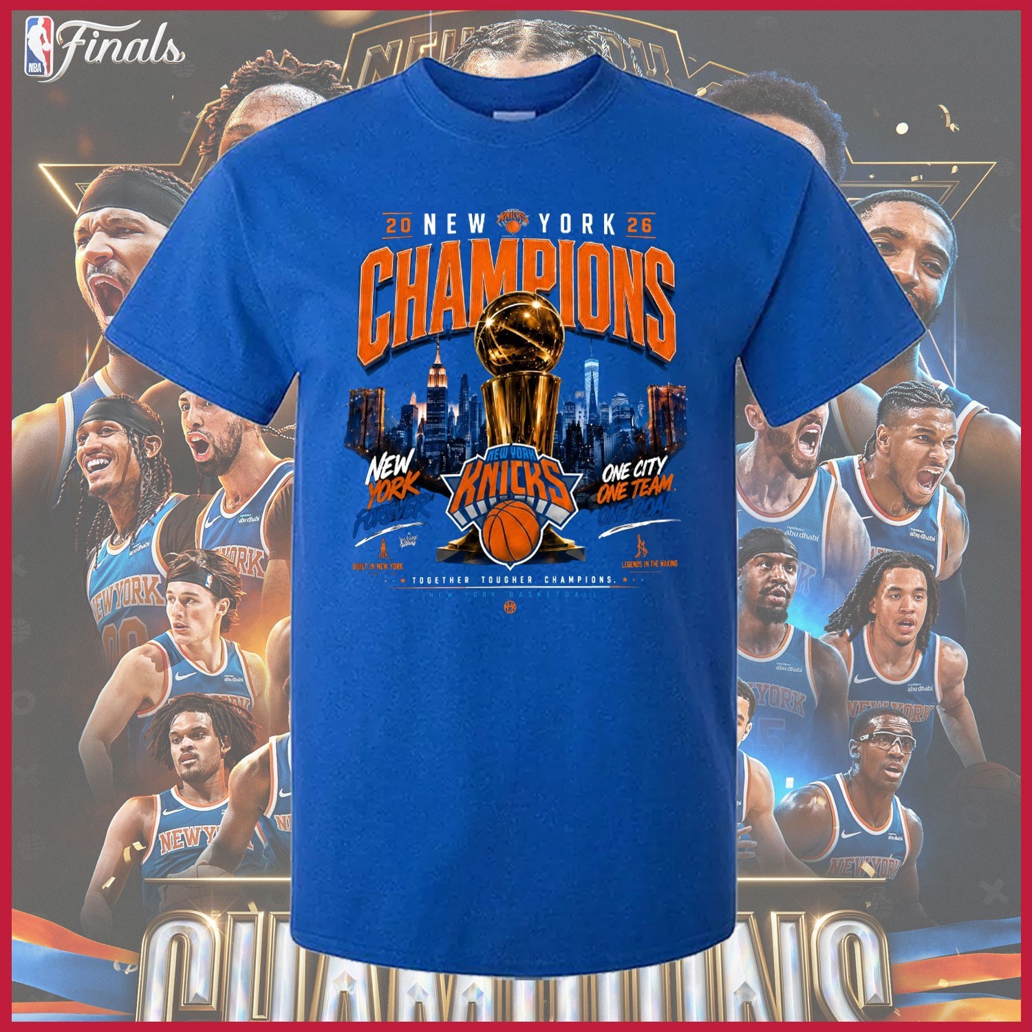 HOT ITEM!!! New York Knick$ Basketball Finals Champions T-Shirt Print Gildan