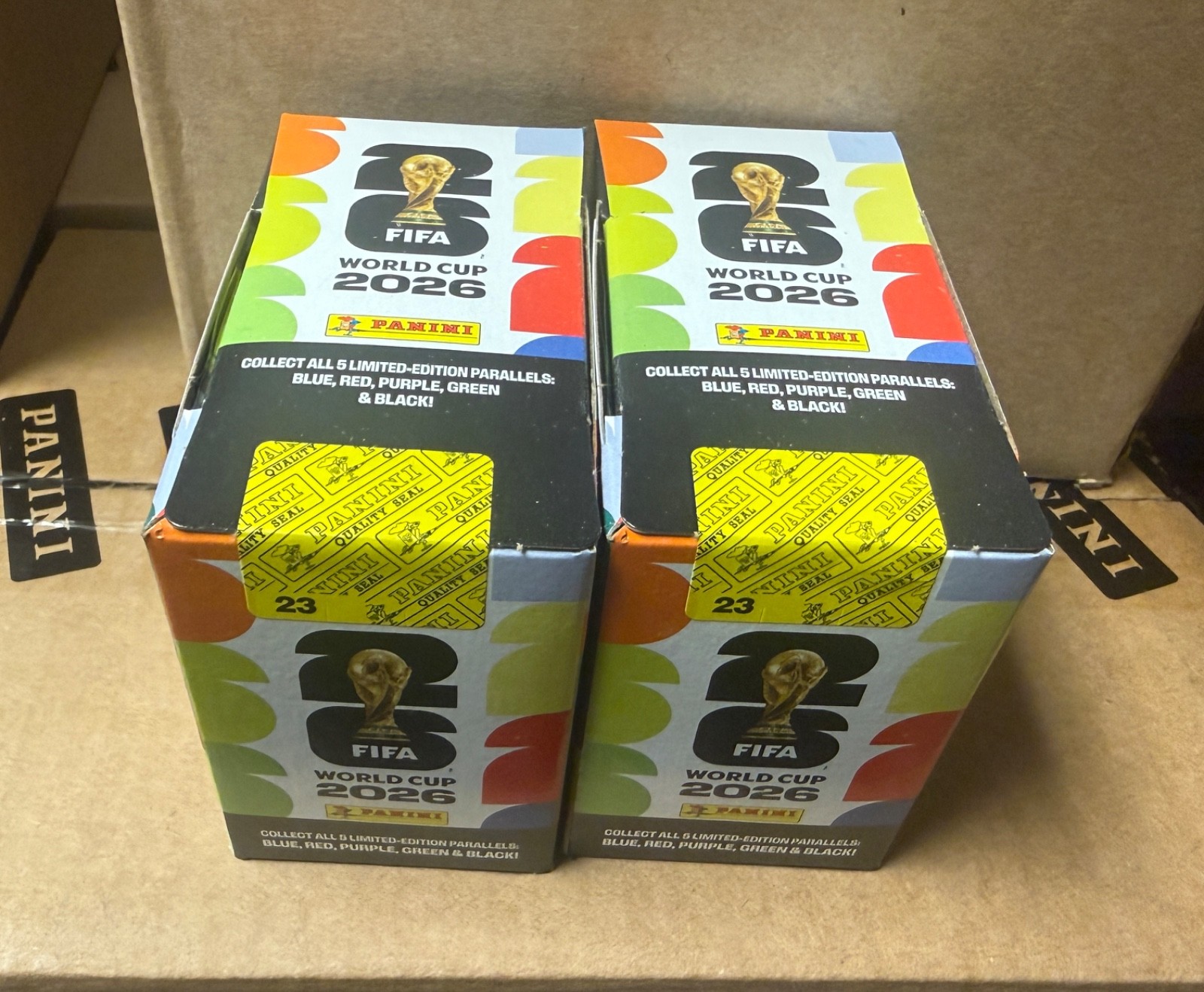 Panini FIFA World Cup 2026 25 PACK STICKER BOX Sealed US Edition TWO BOX LOT