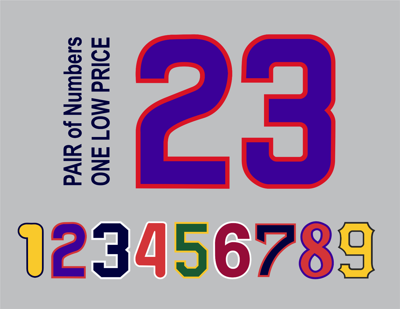 BLOCK Tackle Twill Authentic Jersey Numbers Like Cardinals Indians Mets Orioles
