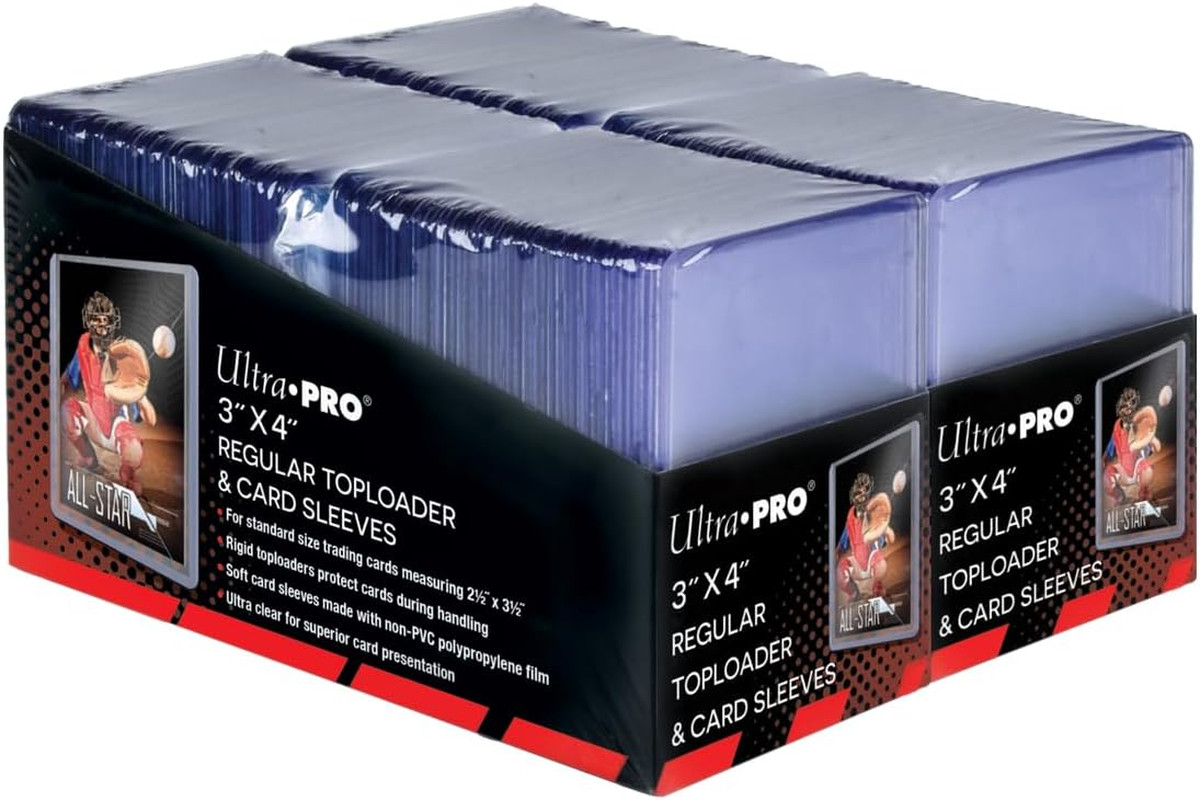 3″ X 4″ Clear Regular Toploaders for Cards with Card Sleeves Bundle Standard Siz