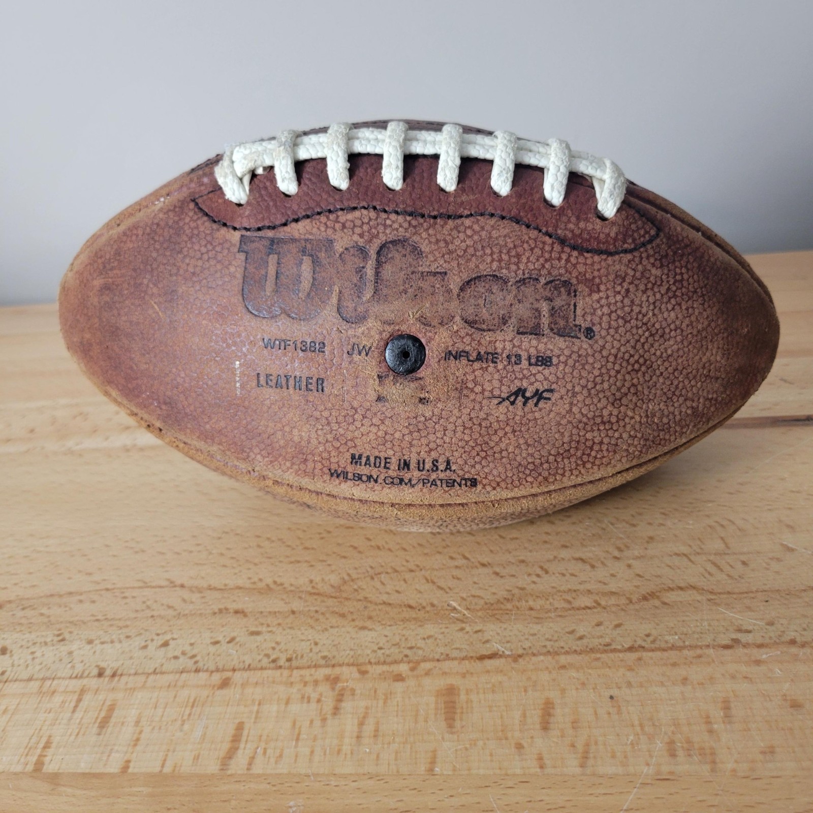 Vintage 1970s Wilson Leather Pee Wee Football K2 Display Ball WTF 1382 Sports