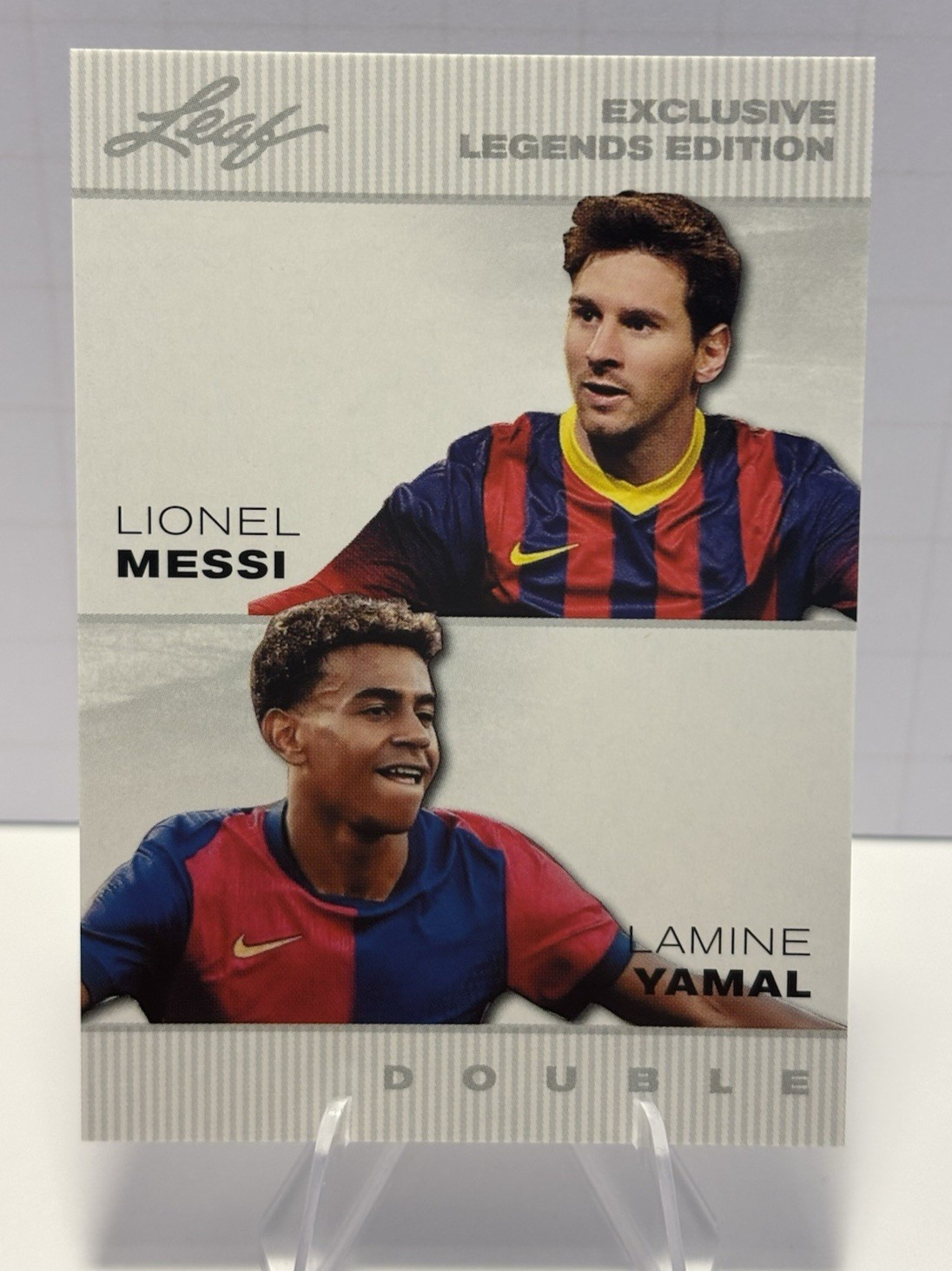 Lionel Messi * Lamine Yamal * 2024 Leaf “Double Edition” #ELE-23 Soccer Card