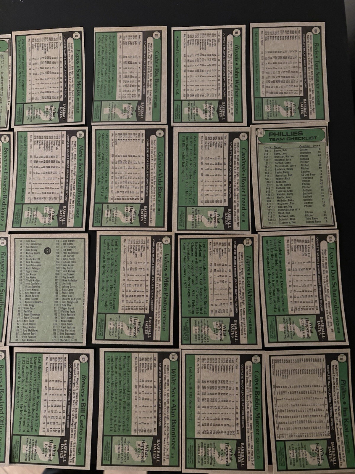 1979 Topps Baseball U-Pick #1-175 EX