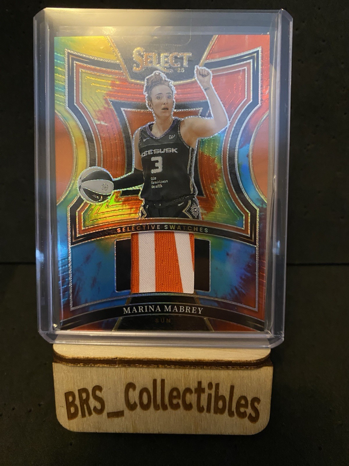 2025 Panini Select WNBA Marina Mabrey /25 Tie Dye Prizm Selective Swatches