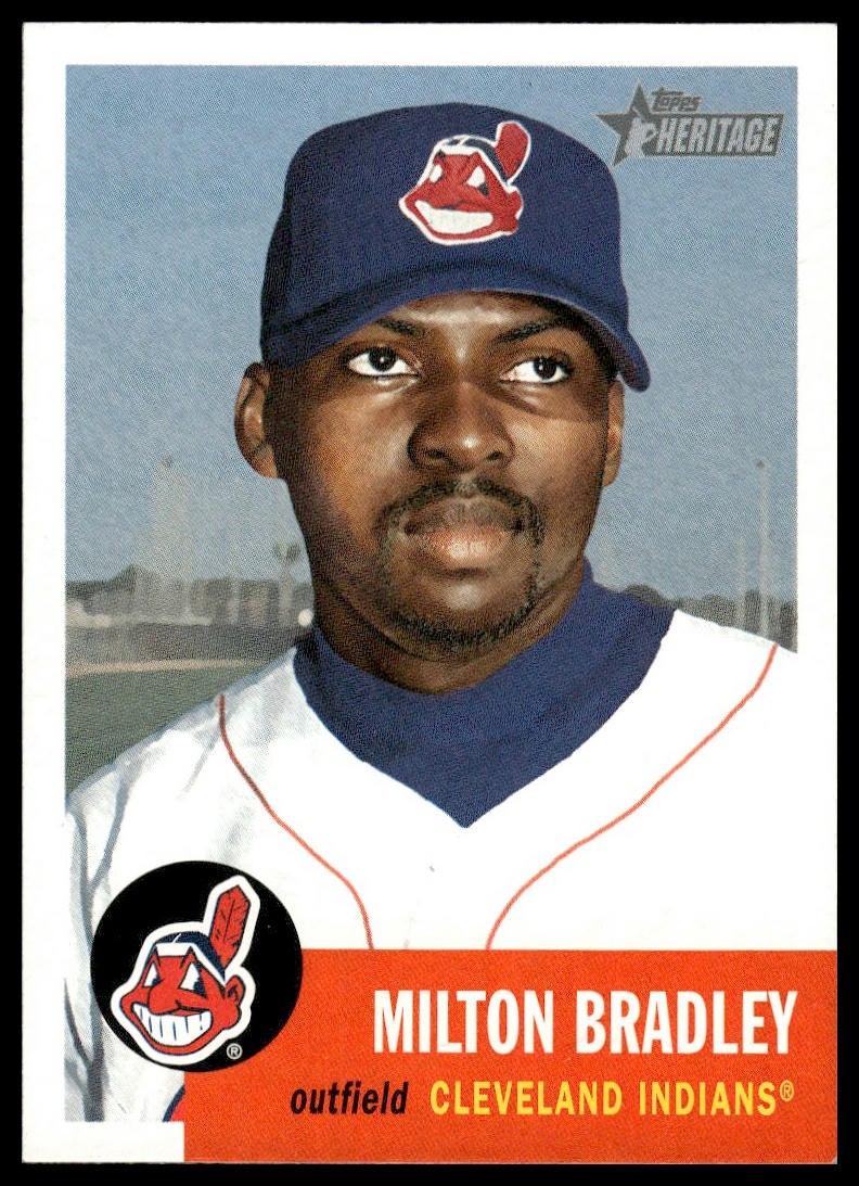 2002 Topps Heritage #414 Milton Bradley Cleveland Indians SP NM+
