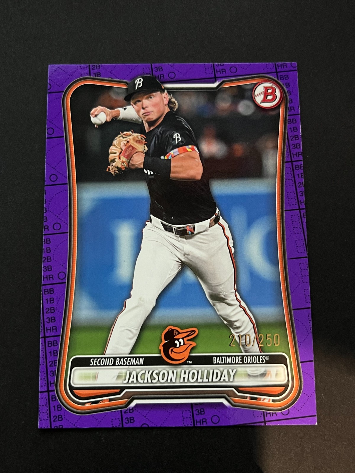 Jackson Holliday Purple Paper /250 – 2026 Bowman Baseball – Orioles