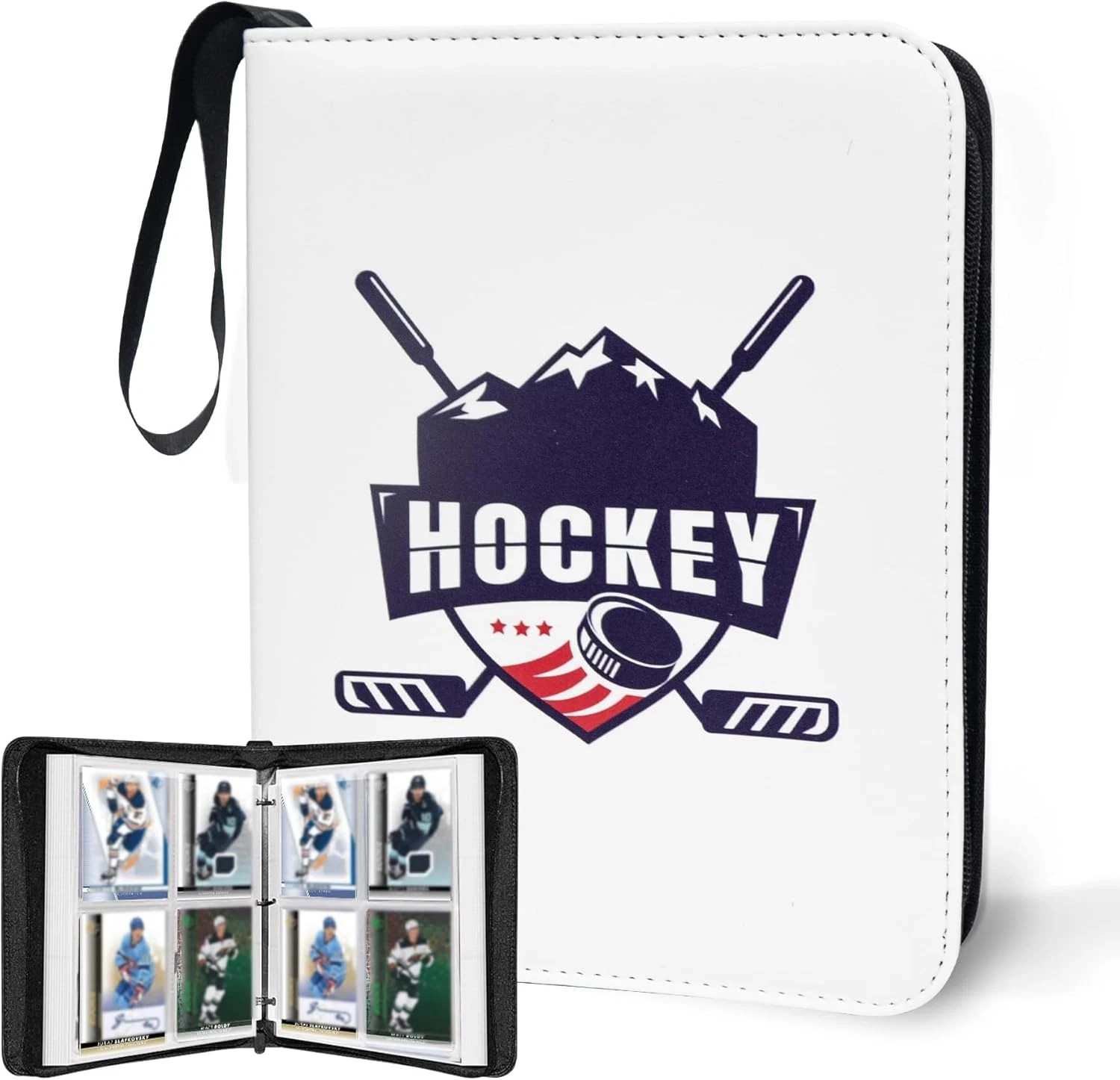 400 Pockets Hockey Card Binder for Hockey Trading Cards 2024-2025 Collectors,Por