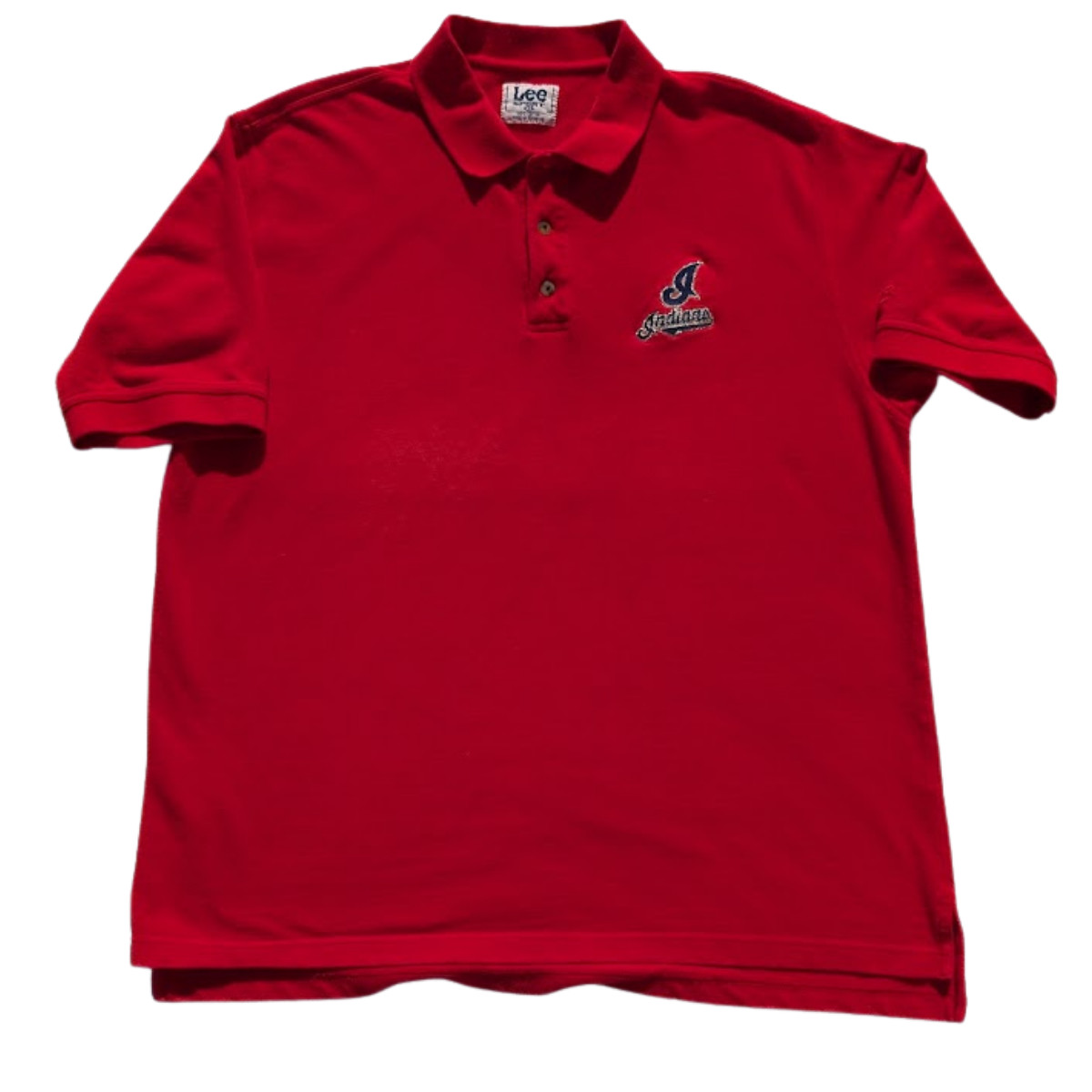Retired Logo Mens XL 2002-2010 Cleveland Indians script “I” logo Polo Shirt
