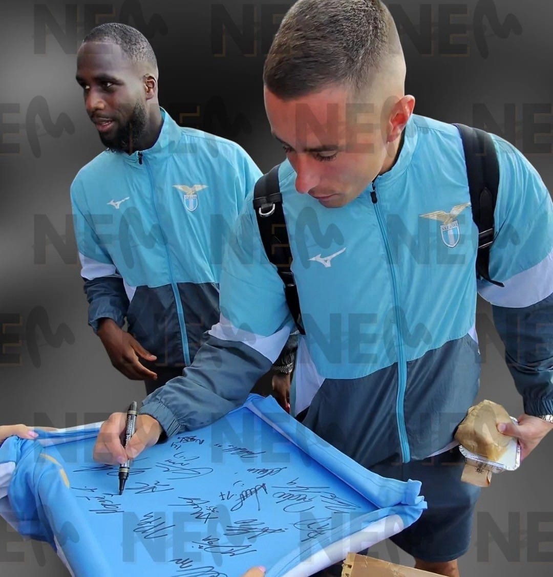 MULTI SIGNED Rare Official FULL SQUAD SS Lazio Home 25/26 Jersey PROOFS/COA