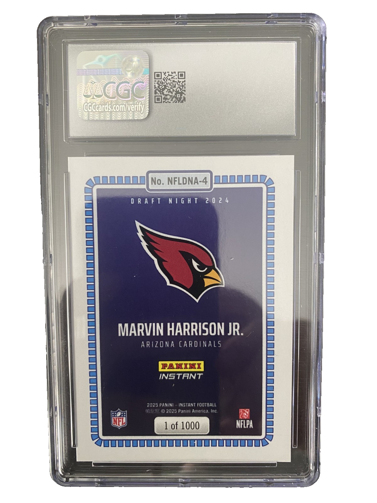2025 Panini Instant NFL Draft Night Marvin Harrison Jr. CGC Mint+ 9.5, 1 of 1000