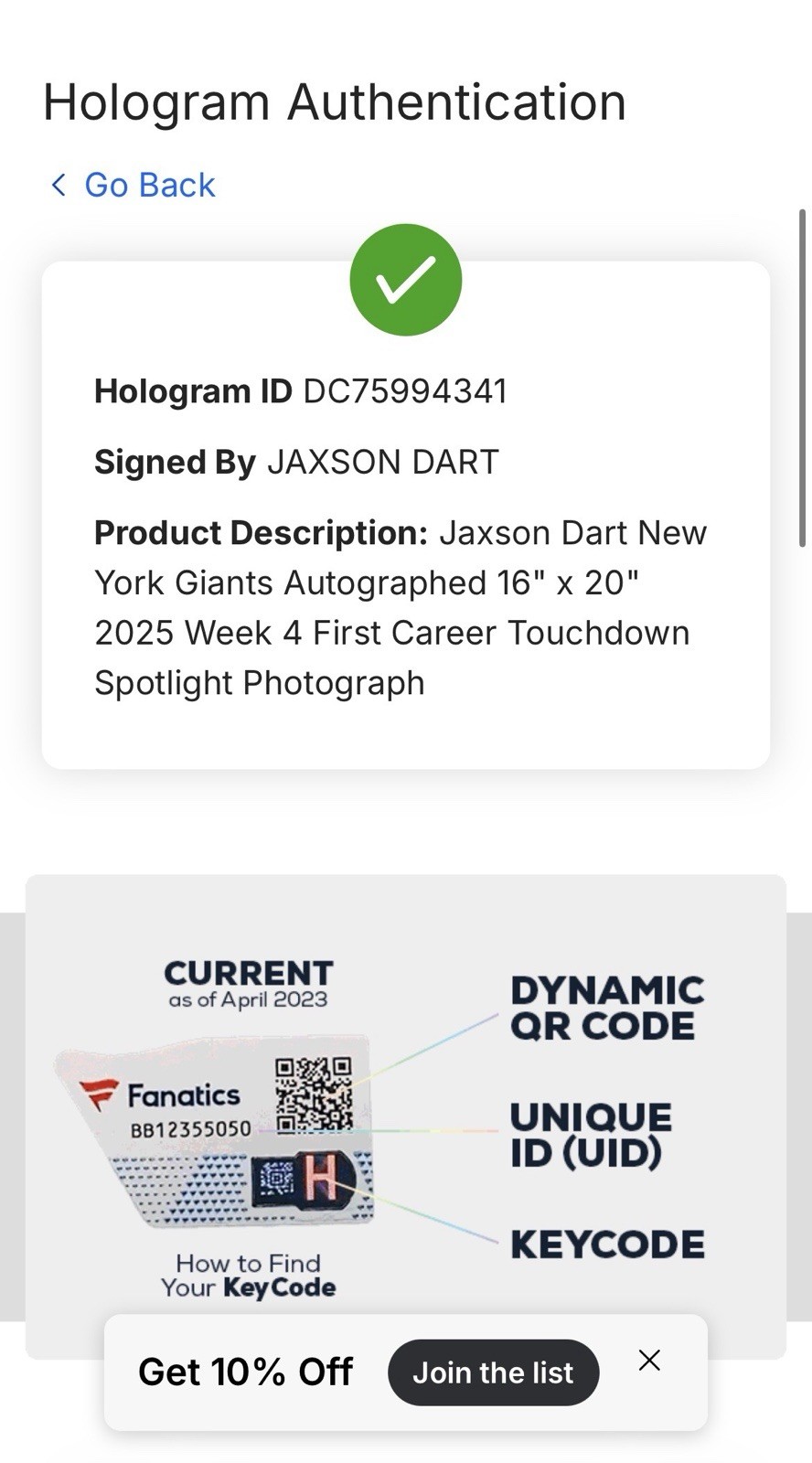 Jaxson Dart Giants Autographed Framed 1st NFL Touchdown Spotlight Photo Fanatics