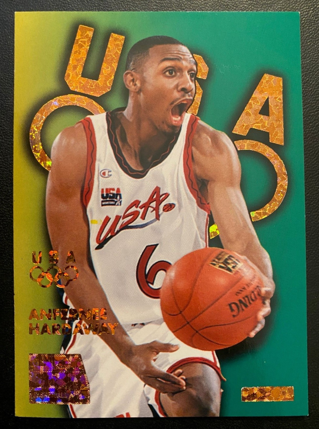 1996 Skybox Team USA Bronze Sparkle ANFERNEE HARDAWAY #B1
