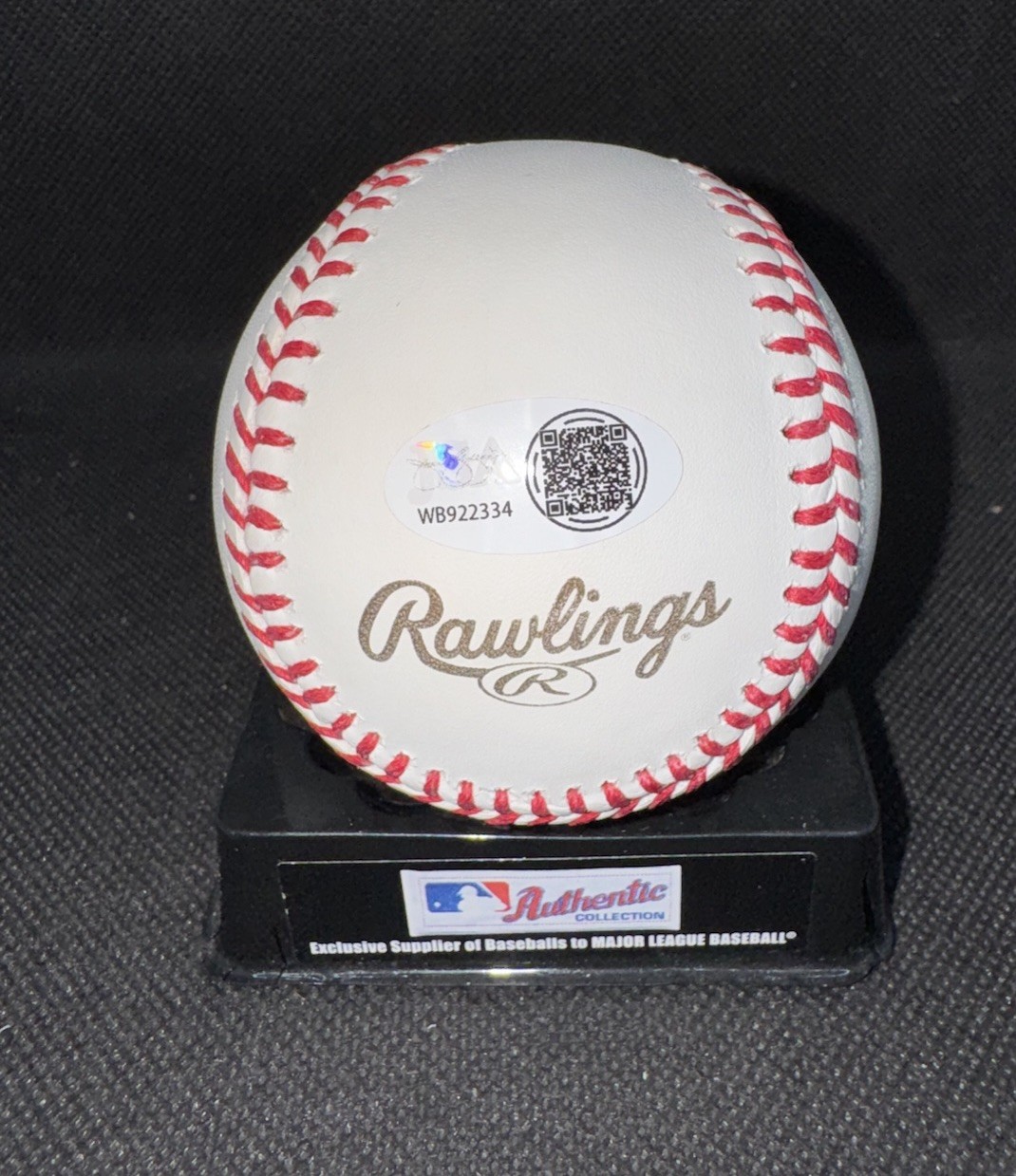 JOHN LACKEY signed 2002 World Series Baseball ANAHEIM ANGELS w/ COA JSA WITNESS
