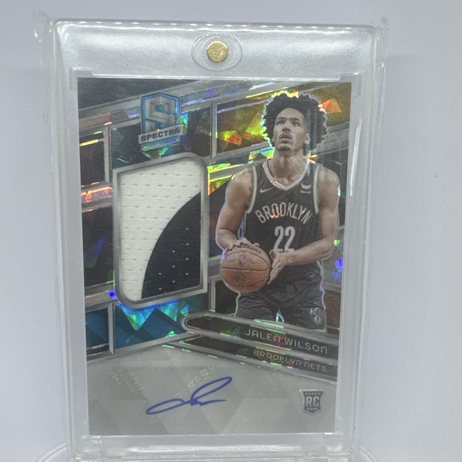 2023-24 Panini Spectra – Rookie Jersey Autographs Jalen Wilson #242 Astral Prizm