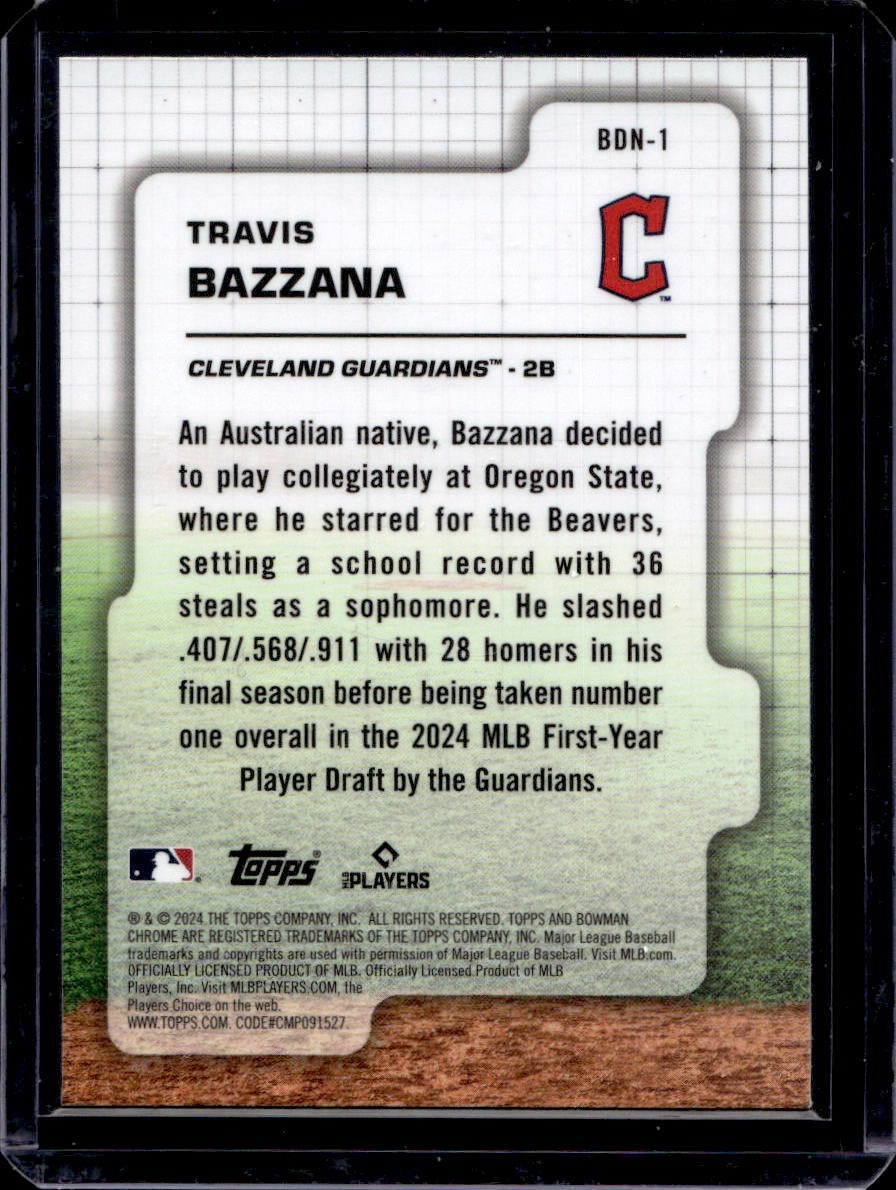 Travis Bazzana 2024 Bowman Draft Chrome #BDN-1 Draft Night Qty Available