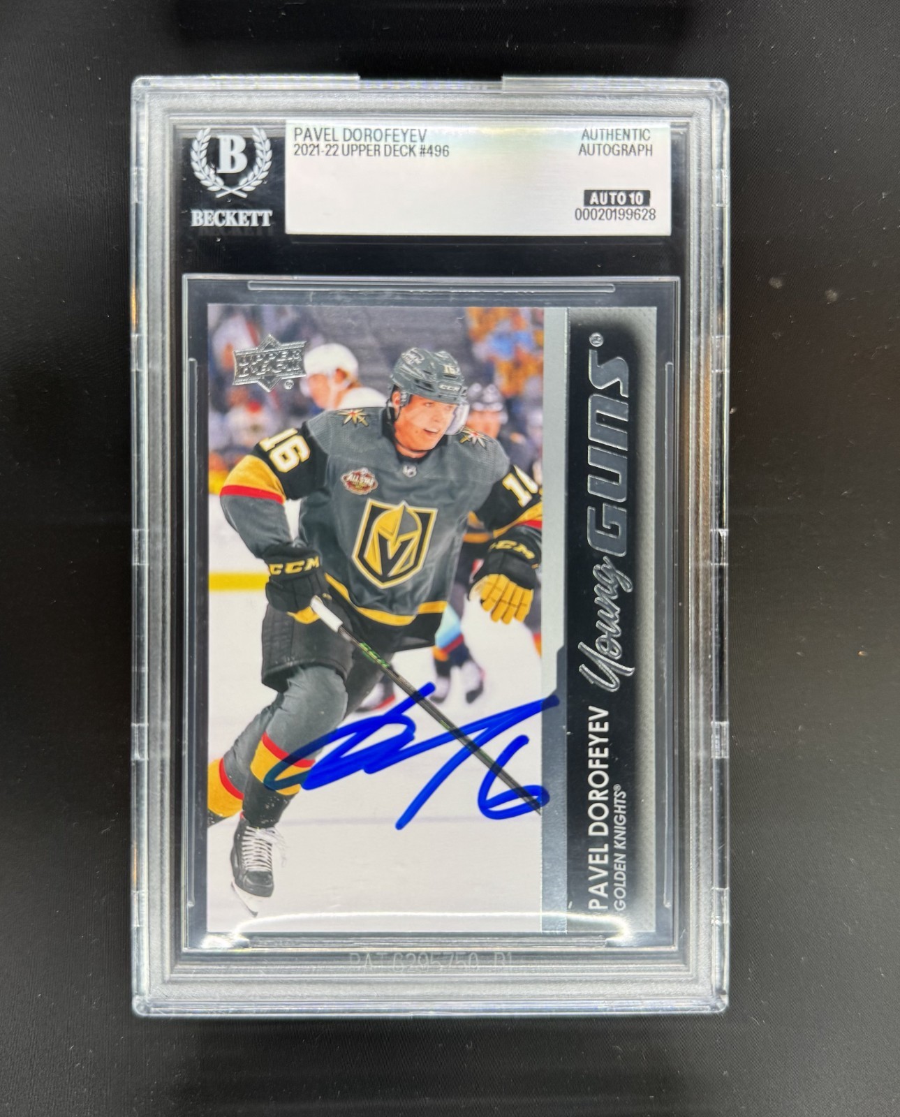 PAVEL DOROFEYEV 2021 Upper deck YOUNG GUNS ROOKIE signed BECKETT 10 auto BAS