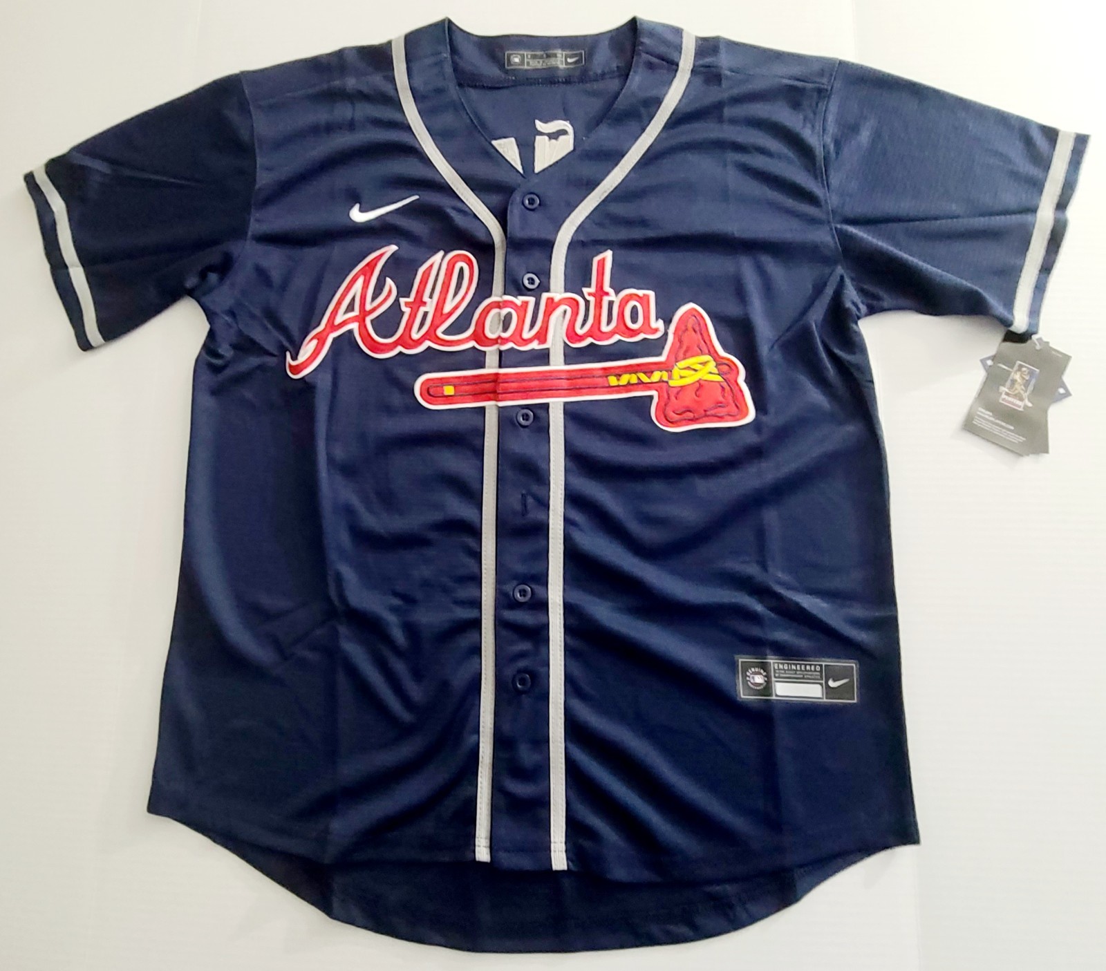 Ronald Acuna Jr # 13 Braves Men’s Stitched Navy Jerseys (S-3XL)