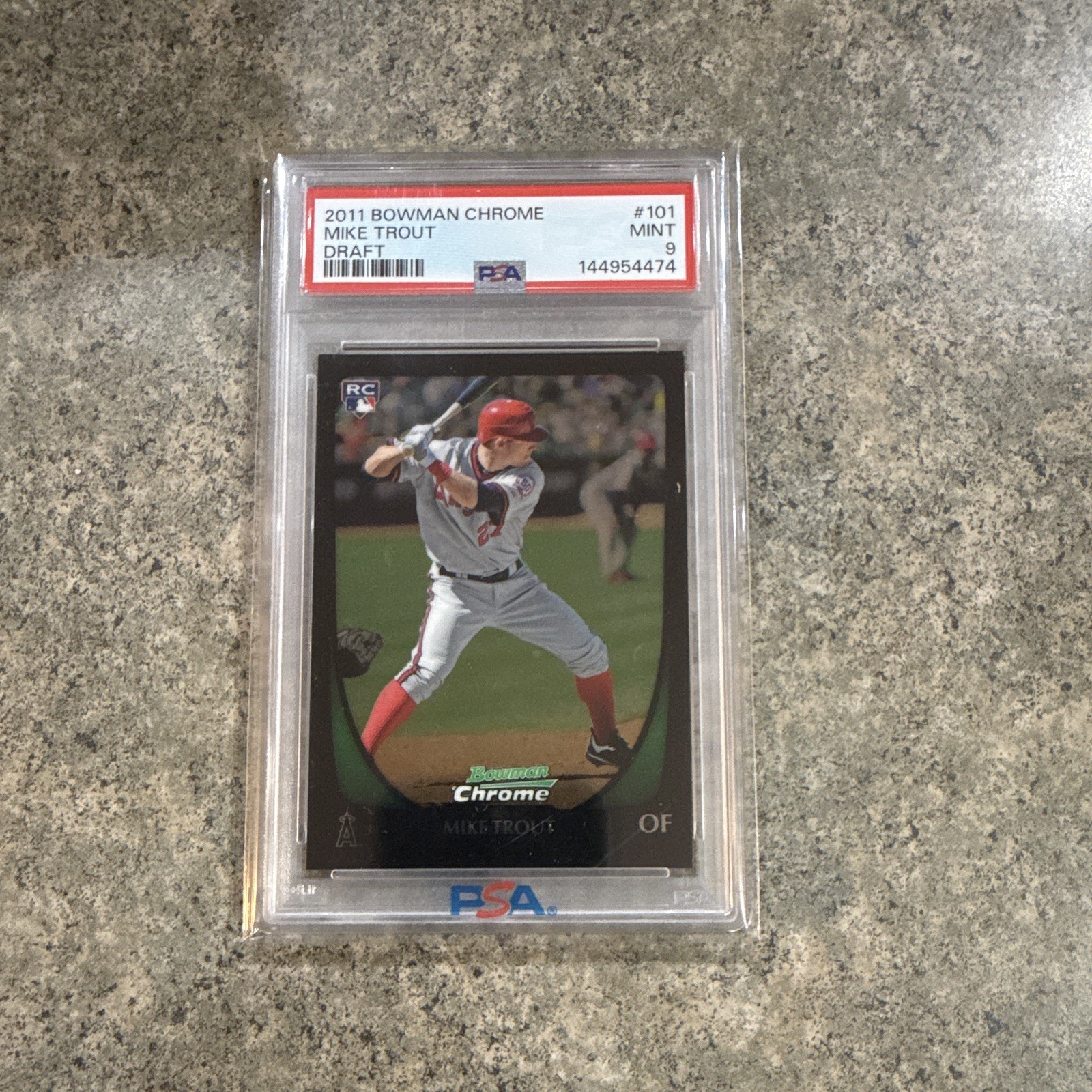 Topps 2011 Bowman Draft Picks & Prospects Chrome Mike Trout #101 PSA 9 RC