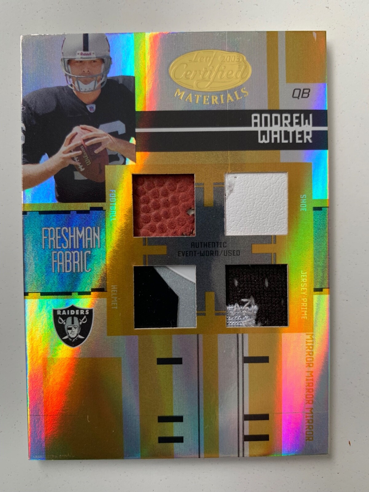 2005 Leaf Certified rc rainbow ANDREW WALTER /5 /25 /50 /150!! Oakland raiders