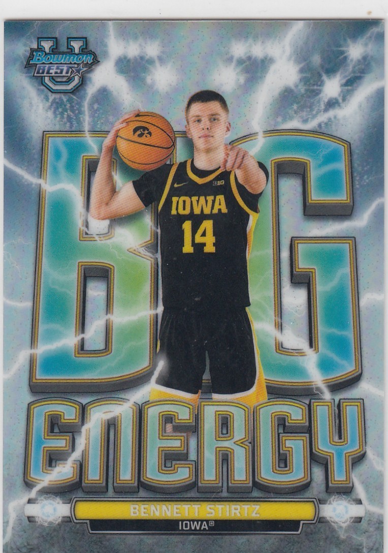 2025-26 Bowman U Best #BE-17 BENNETT STIRTZ Big Energy Case Hit ZV
