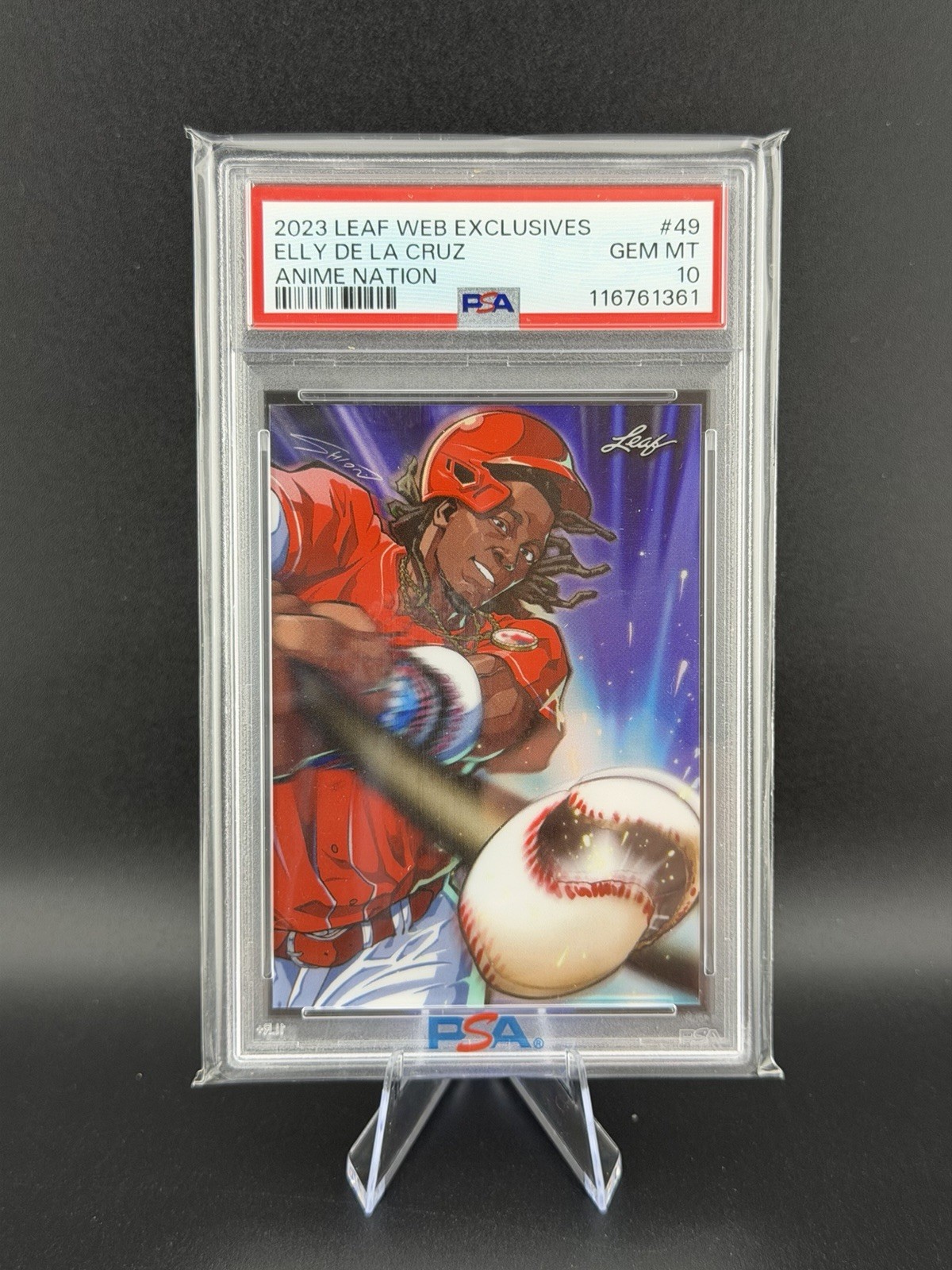 Elly De La Cruz Anime Nation 2023 Leaf Web Exclusives /1151 PSA 10