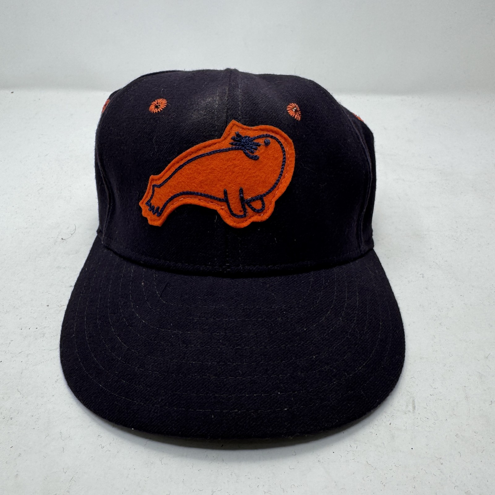 Vintage Syracuse Chiefs Baseball Cap Hat Wool Devon Boston Made in USA Size 7
