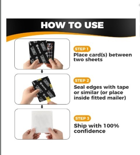 Ding Defend 110-Pack Trading Card Protector Shipping – 3.5 X 4.5 Inch Black