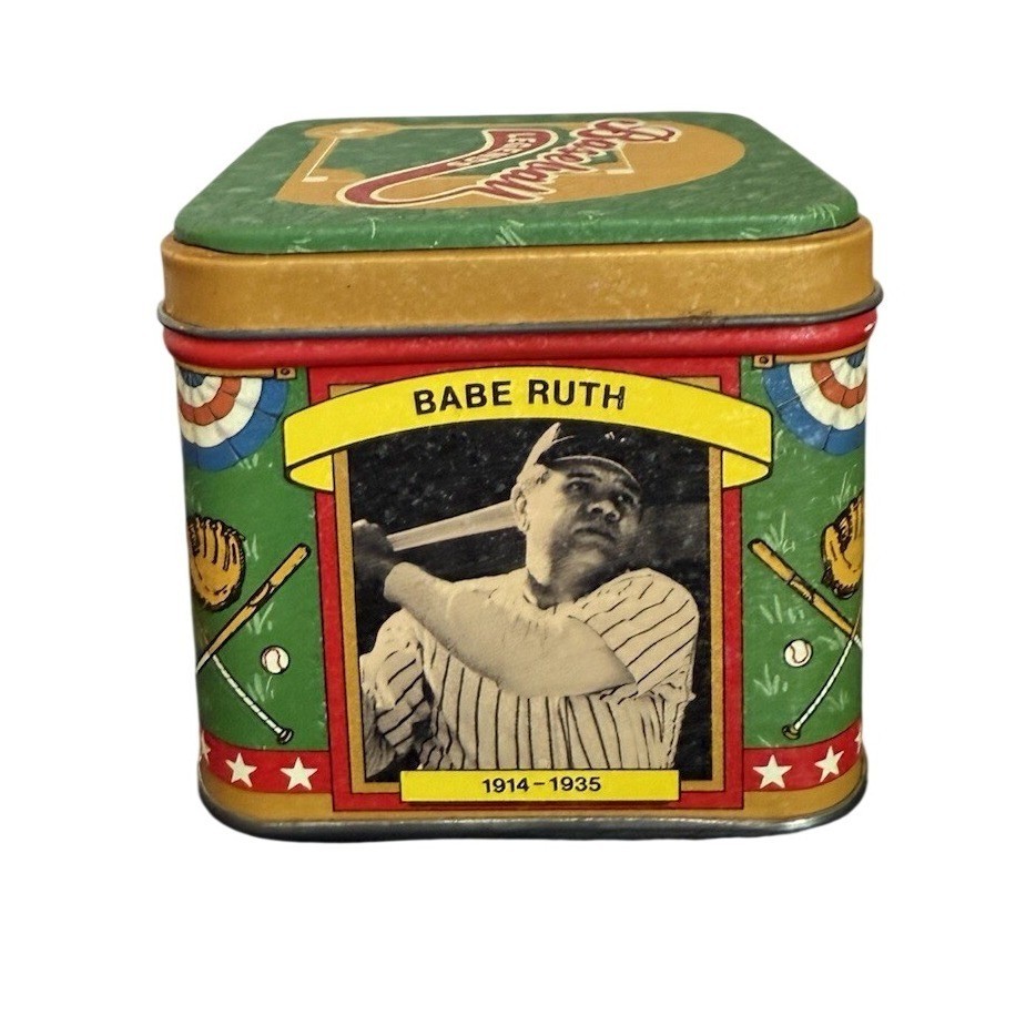 Baseball Legends Tin Roberto Clemente Ted Williams Willie Mays Babe Ruth 3.5 in