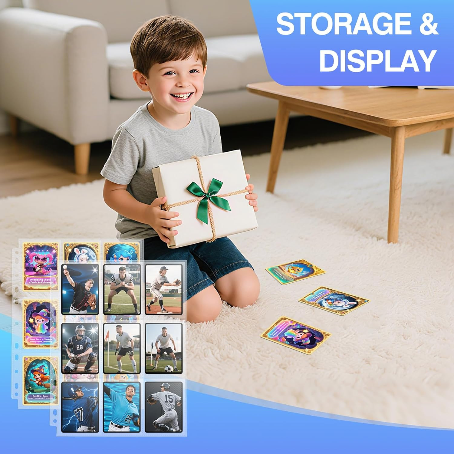 30 Pack 540 Pocket Binder Pages – Double-Sided 9 Pocket Trading Card Sleeves