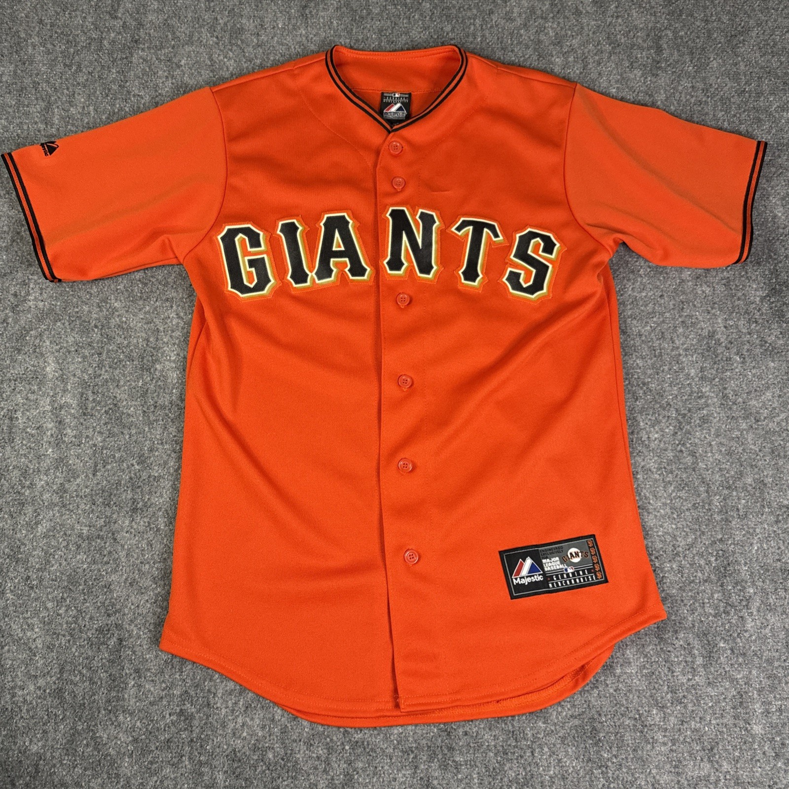 Majestic San Francisco Giants Buster Posey MLB Jersey Orange Mens Small