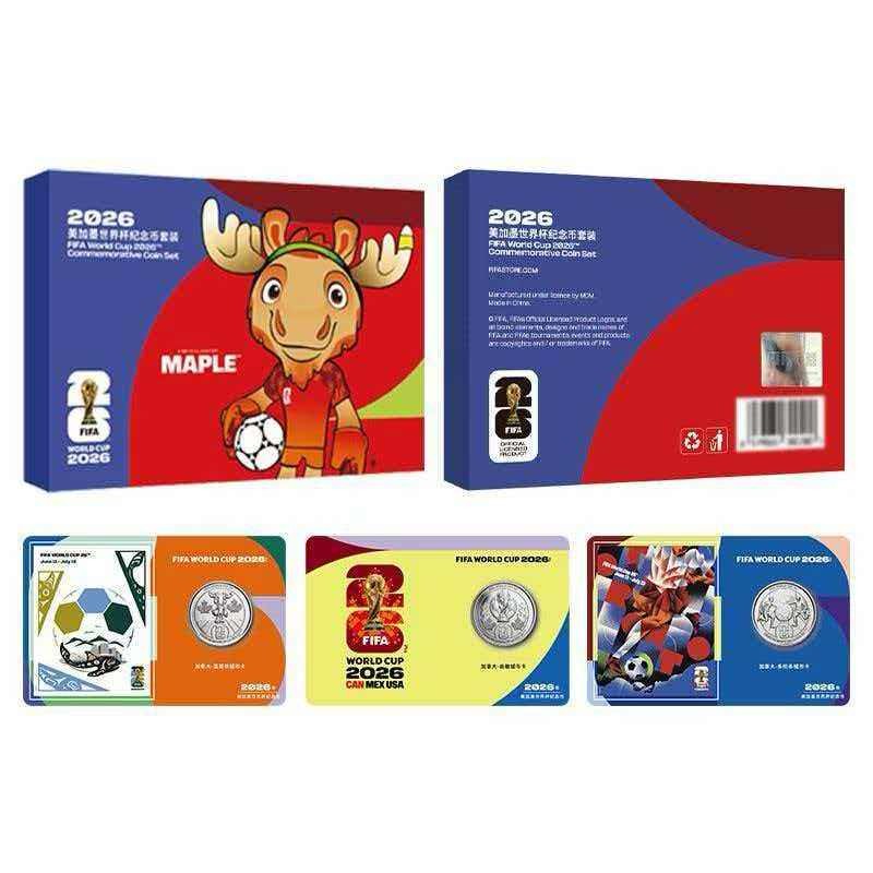 Official Licensed 2026 FIFA World Cup Commemorative Coin 3-in-1 Set