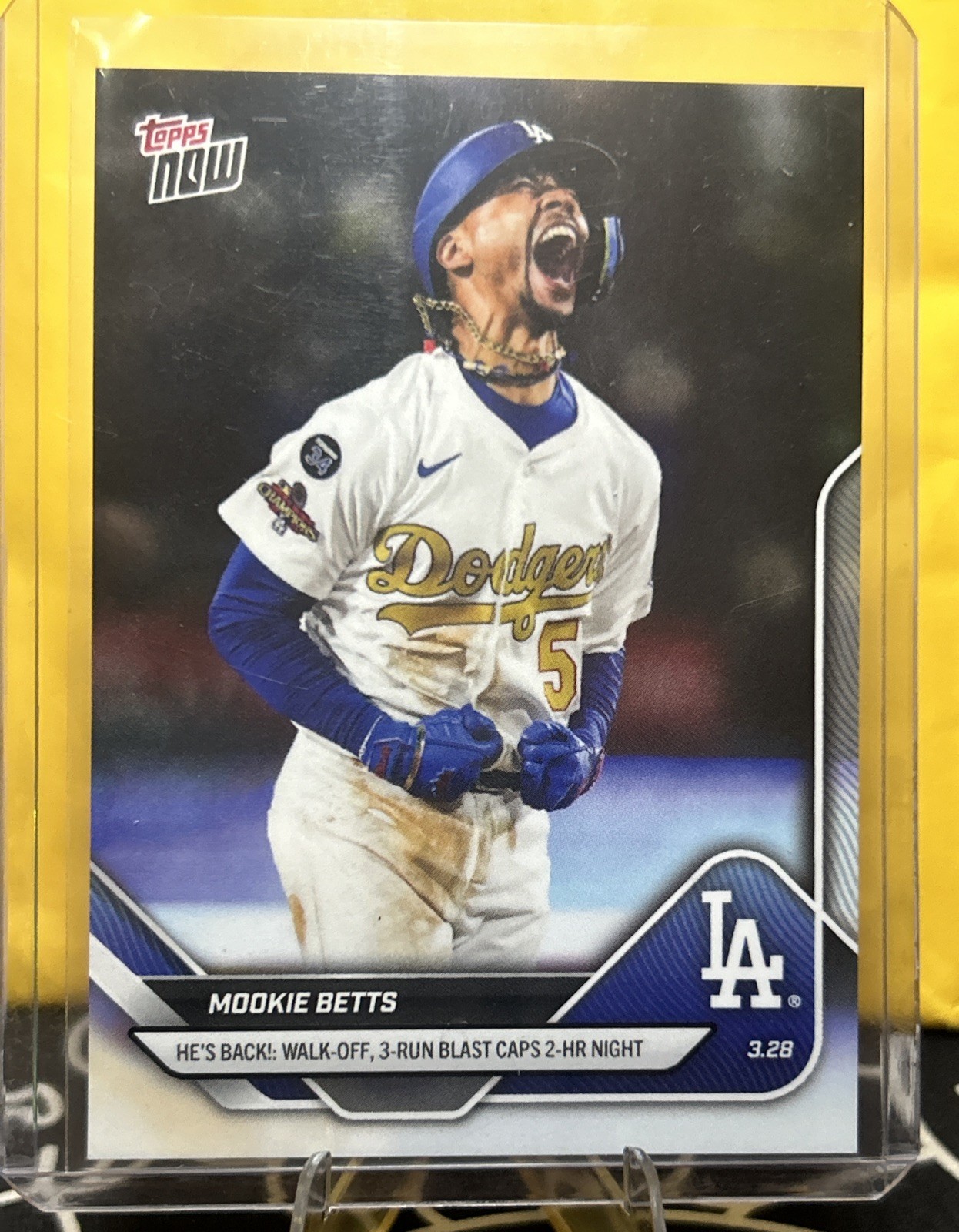 2025 MLB Topps NOW Mookie Betts WALK OFF 3.28.2025