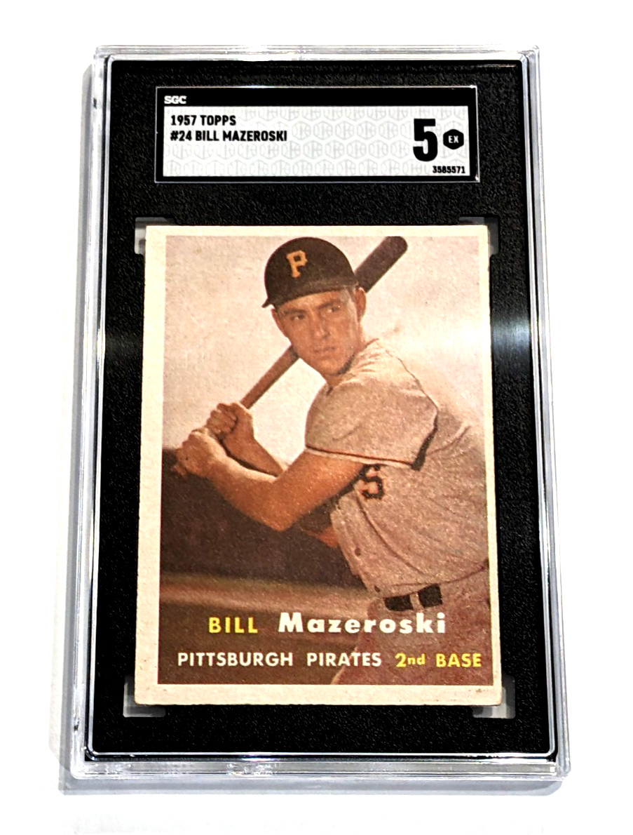 1957 Topps Bill Mazeroski Rookie SGC 5 EX #24 RC Pittsburgh Pirates HOF