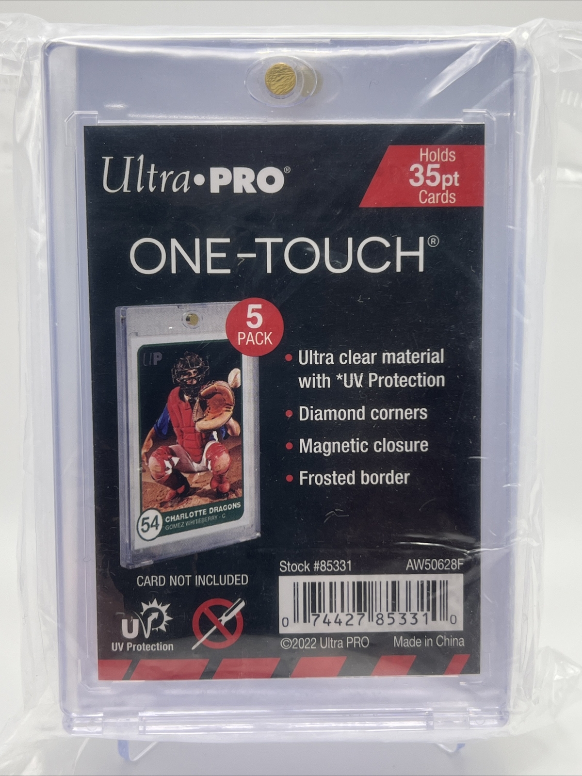 Ultra Pro One-Touch Magnetic Card Holder 35pt Point – 5 PACK