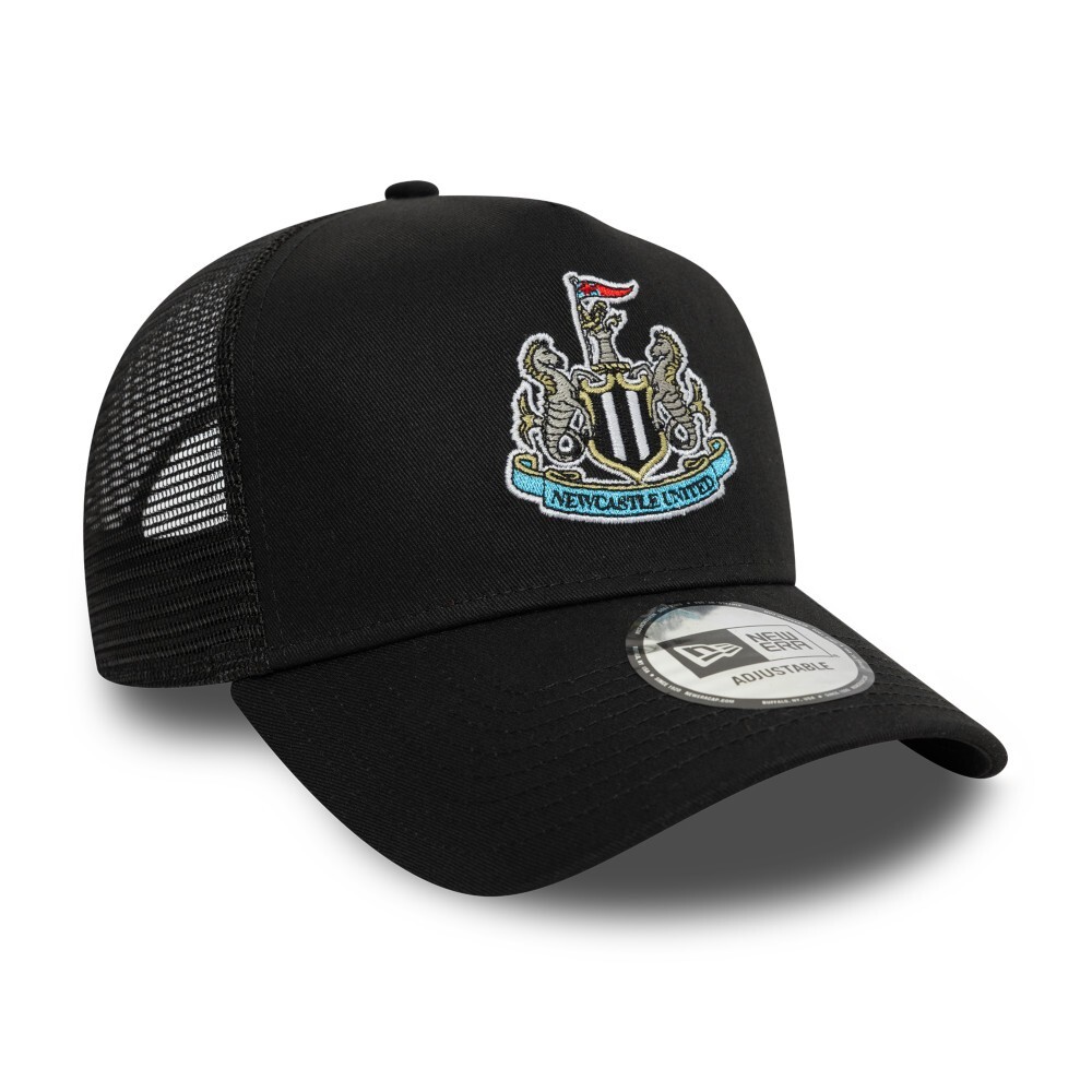 Newcastle United E-Frame Trucker Black Hat New Era Officially Licensed