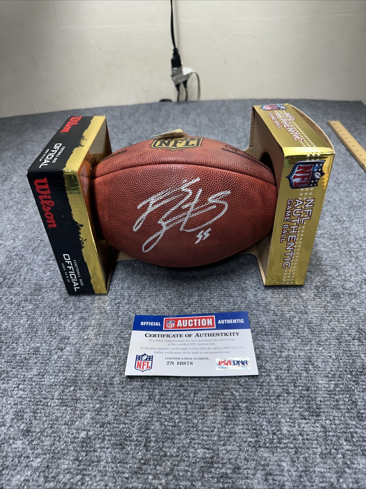 James Laurinaitis Autographed NFL St. Louis Rams Football PSA 2N10878