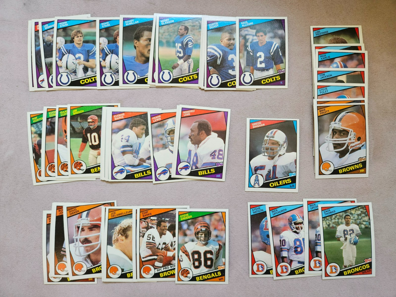 1984 Topps Football, U-Pick, Complete Your Set (NM/NM+)