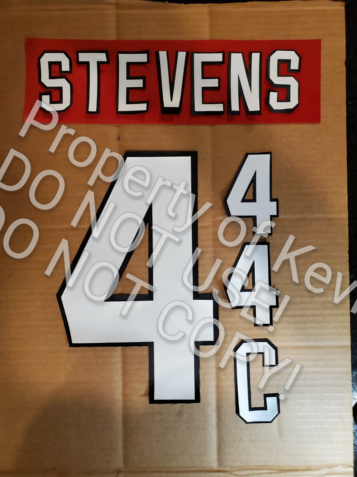 New Jersey Devils Lettering Custom ANY YR Name Number UNSEWN kit for Jersey