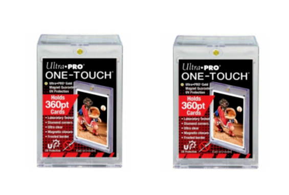 Lot of 2 Ultra PRO 360pt ONE TOUCH Magnetic Card Holder UV Free for Thick Cards
