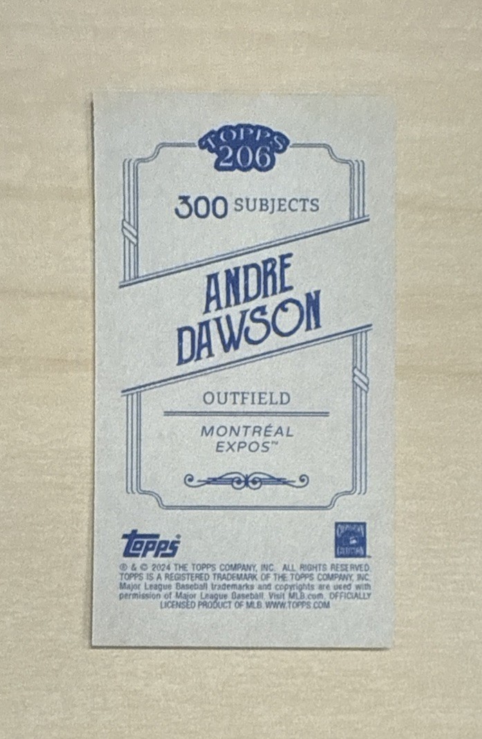 ANDRE DAWSON – 2024 Topps 206 (T206) [Base] – #288 – MONTREAL EXPOS