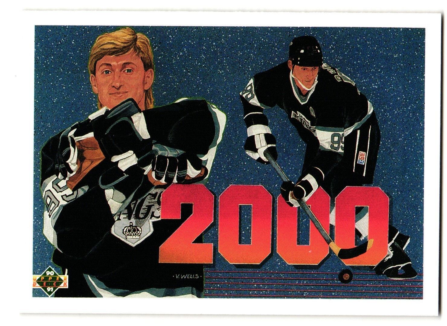 1990 Upper Deck #545 Wayne Gretzky HOF 200th Point, Los Angeles Kings
