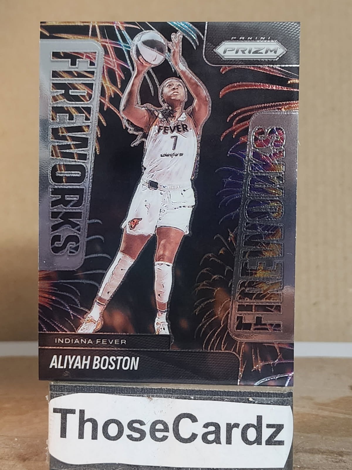 2025 Panini Prizm WNBA Fireworks #3 Aliyah Boston