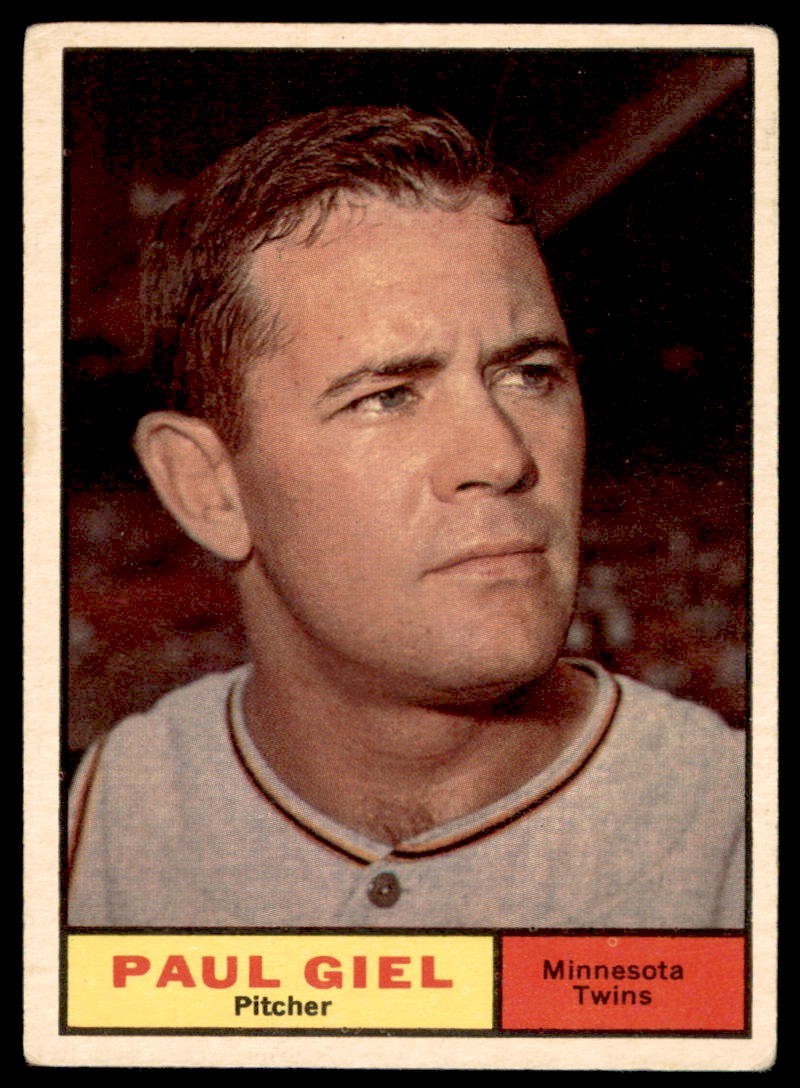 1961 Topps #374 PAUL GIEL Minnesota Twins VGEX