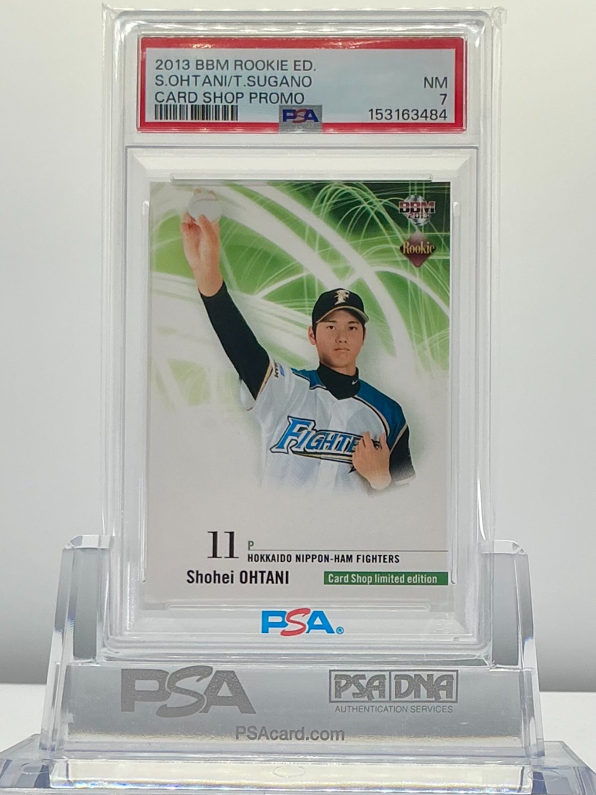SHOHEI OHTANI 2013BBM ROOKIE EDITION CARD SHOP PROMO #PSA7!ROOKIE CARD!POP7!