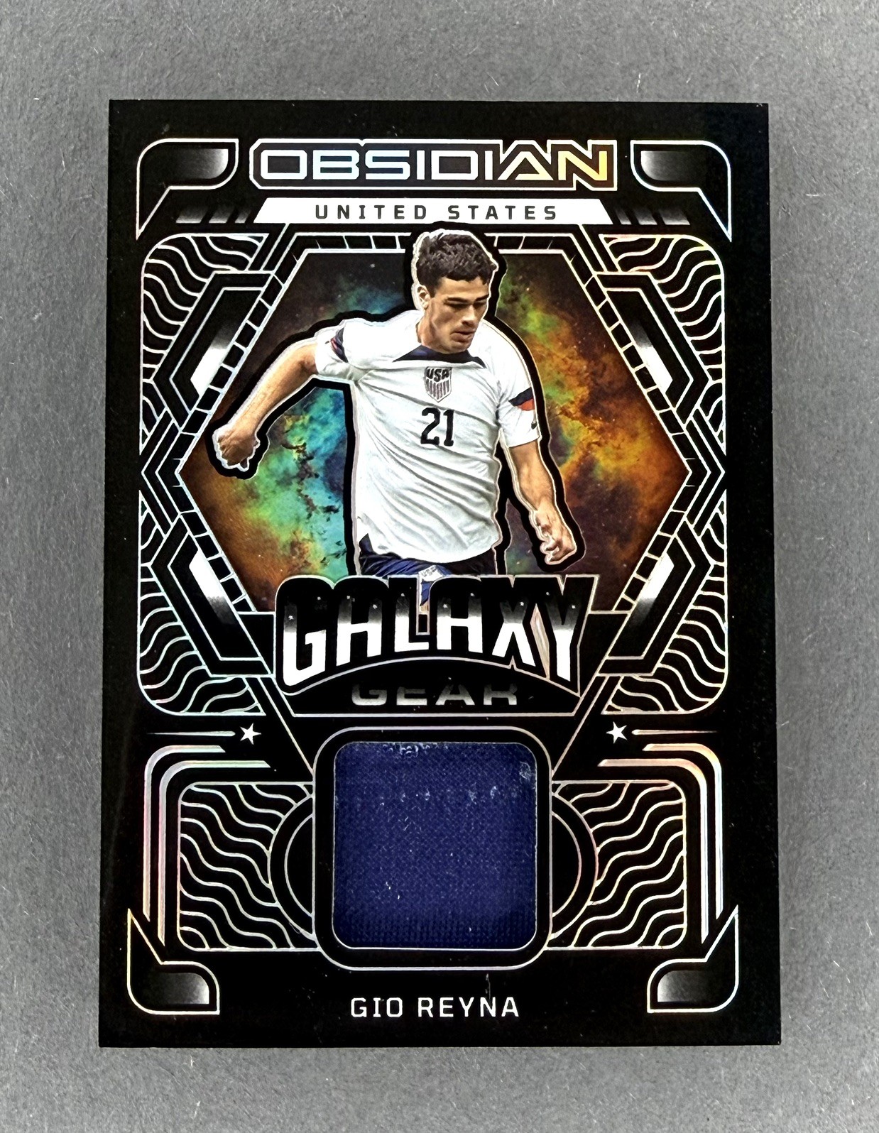2022-23 Panini Obsidian Soccer #GG-REY Galaxy Gear Gio Reyna /99 patch USA USMNT