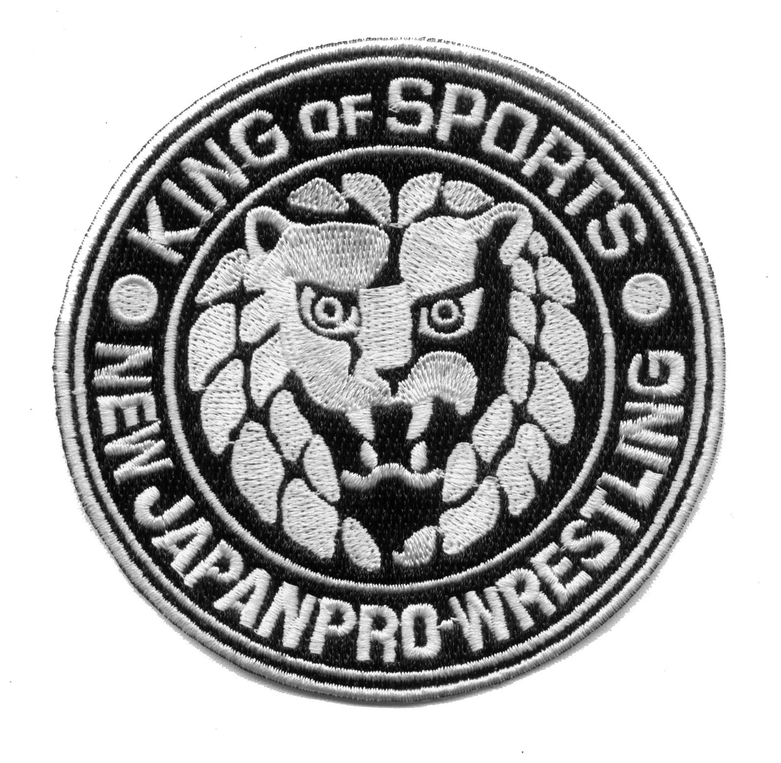 🔥3.5″ NJPW NEW JAPAN PRO WRESTLING of AMERICA Iron-on PATCH B/W King of Sports!