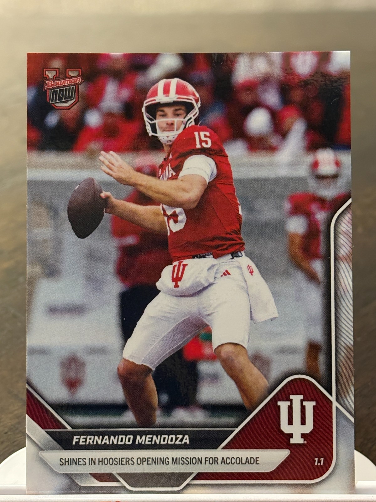 2025 Topps Bowman U Now Fernando Mendoza Rookie RC #64 Indiana Raiders