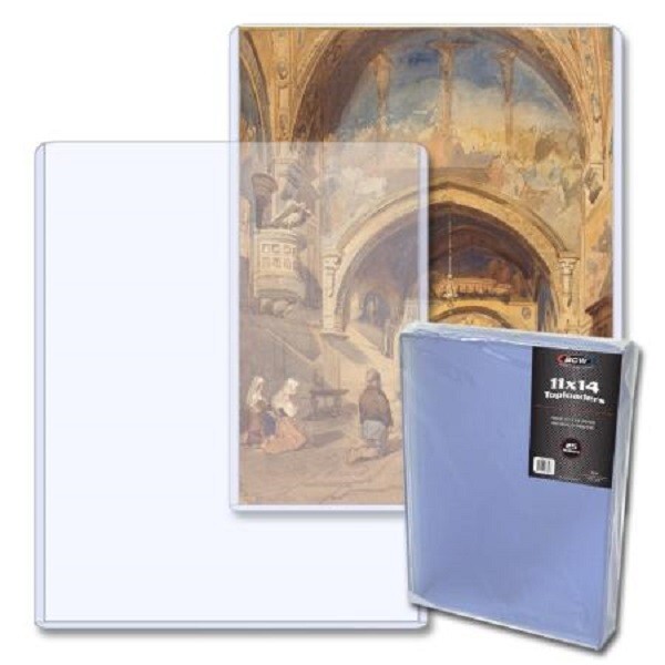 25 BCW High Quality Rigid PVC Topload Holders Lithograph 11×14 For Photos /Menus