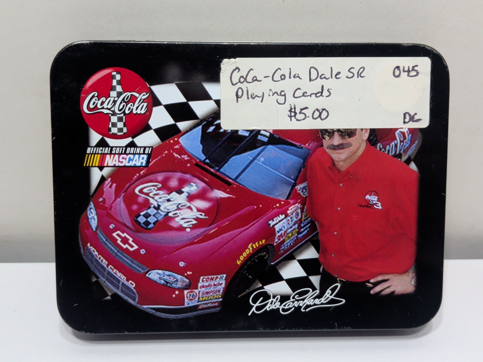 Coca-Cola NASCAR Dale Earnhardt Playing Cards Tin Set Modern (1970-Now)